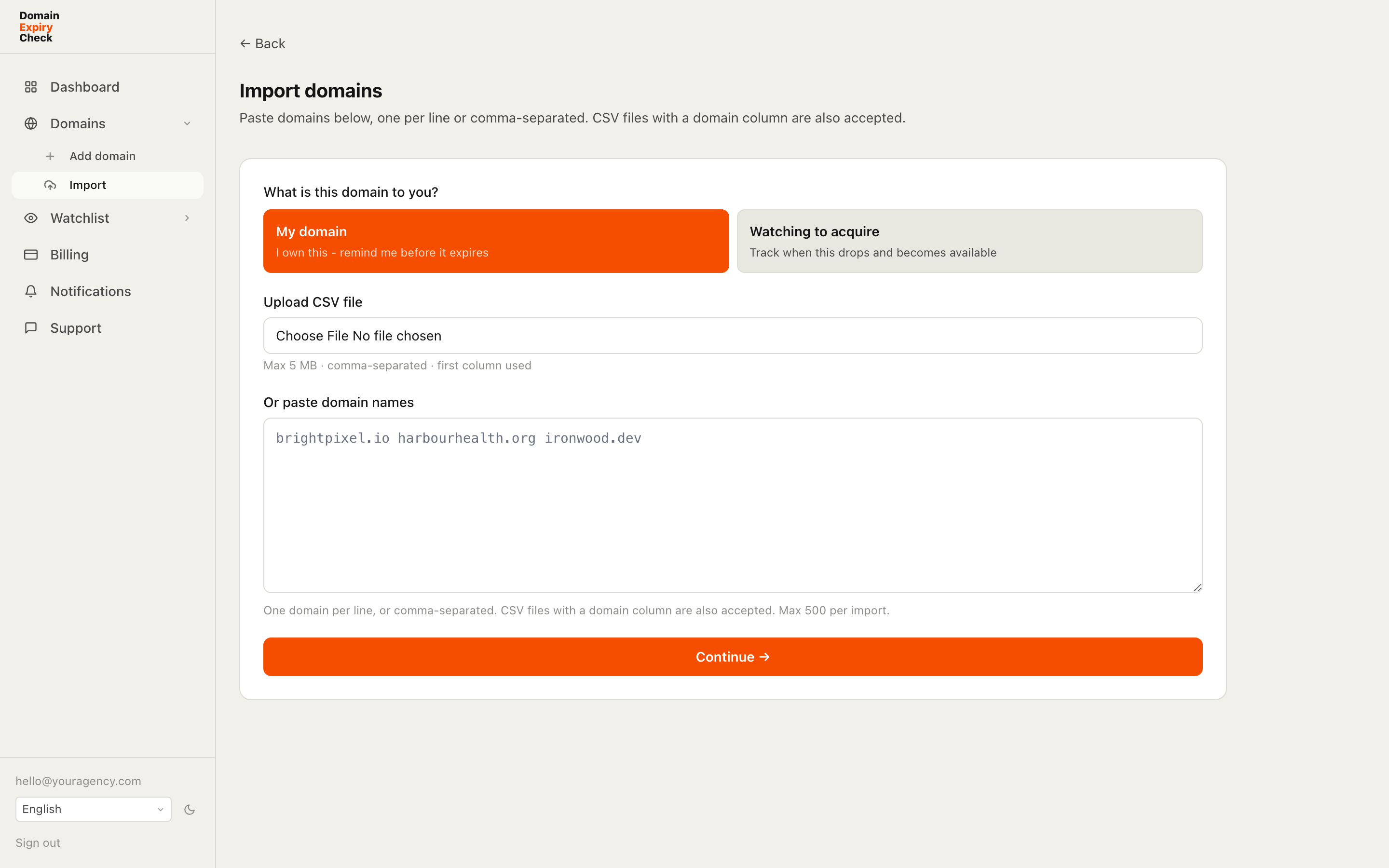 How the bulk domain checker works